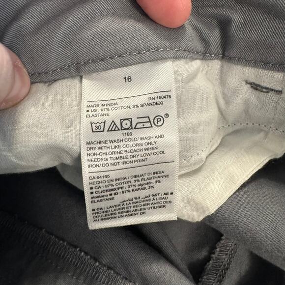 Old Navy Gray Bootcut Khaki Pants Size 16 Cotton & Spandex Blend Slacks Trousers - Picture 6 of 7